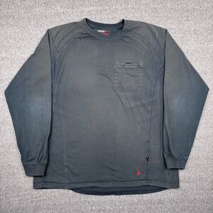 Forge FR Shirt Mens 2XL Black Flame‎ Resistant Long Sleeve Workwear Faded